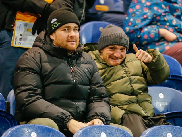 Mansfield Fans at the match against Carlisle Utd.