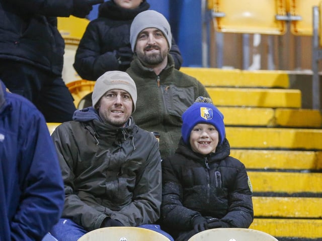 Mansfield Town fans at last night's draw with Sutton United.