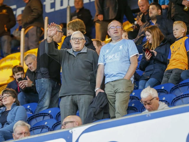 Mansfield Town fans during the Sky Bet League 2 match against Carlisle Utd.