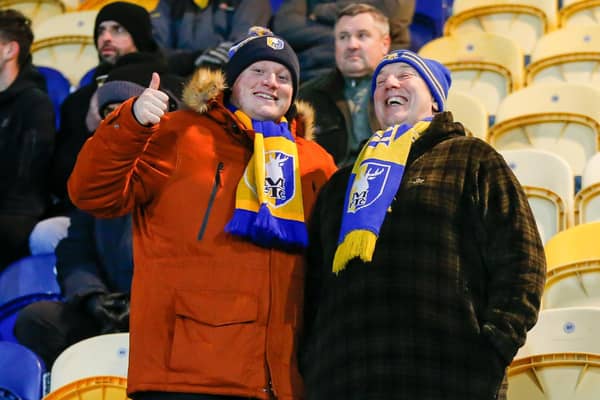 Mansfield Fans at the match against Carlisle Utd.