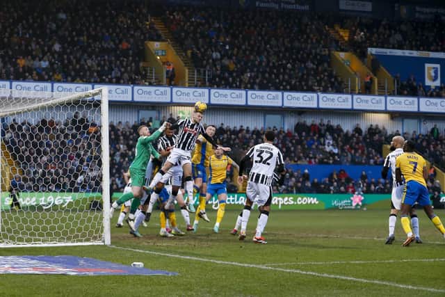 Action during the Sky Bet League 2 match against Notts County FC at the One Call Stadium, 03 Feb 2024, Photo credit Chris & Jeanette Holloway / The Bigger Picture.media