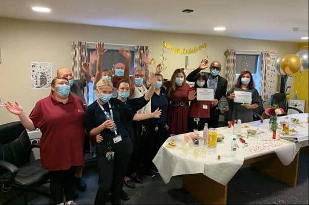 The Cygnet Sherwood House team with their award from the Cygnet Annual Psychiatrists Conference and National Awards 2021