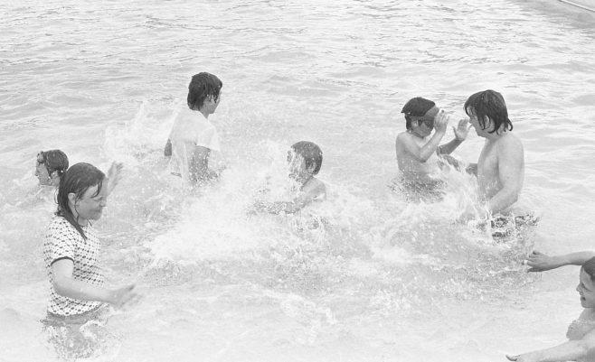 Residents splashing around in 1981. Remember this pool?