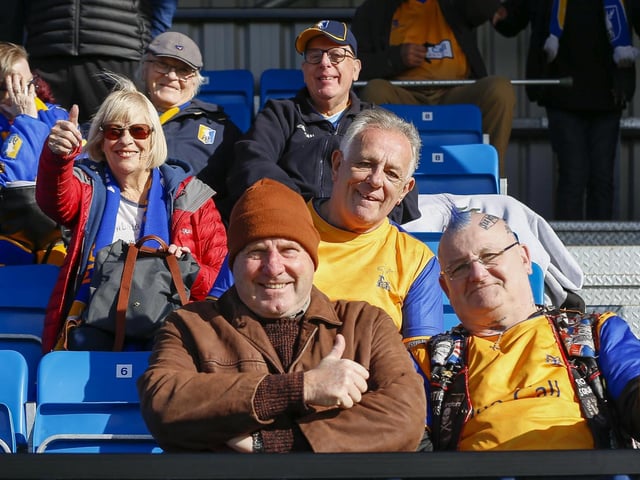 Mansfield Town fans ahead of the victory at Barrow.