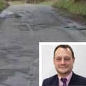 Coun Jason Zadrozny-Bland has hit out at the state of Mill Lane, branding it a 'death trap'. Photo: Google