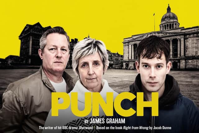 Promotional poster for 'Punch' at Nottingham Playhouse.