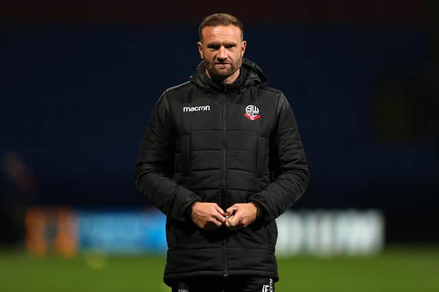 Ian Evatt is not happy that his side will have to play Mansfield on Wednesday. (Photo by Charlotte Tattersall/Getty Images)