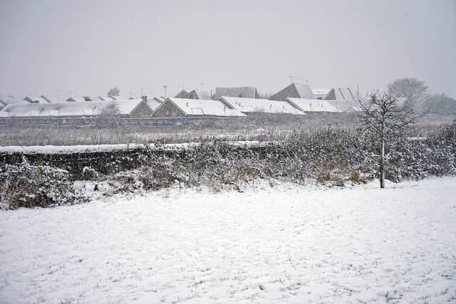 Snowy scenes in Mansfield on Thursday, March 9.