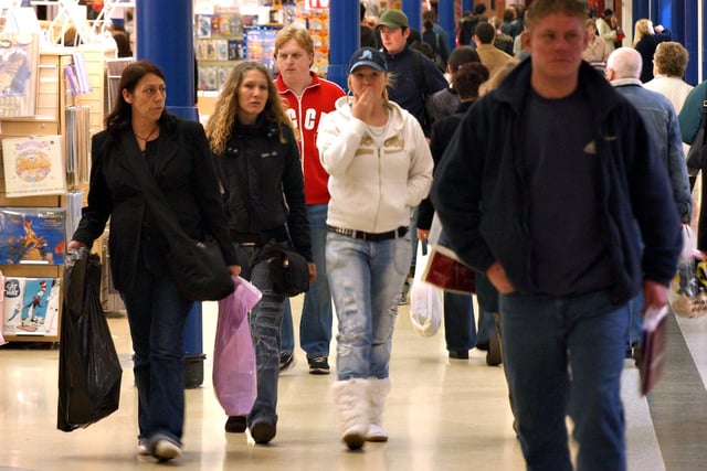 Christmas shoppers on a busy day in 2004.