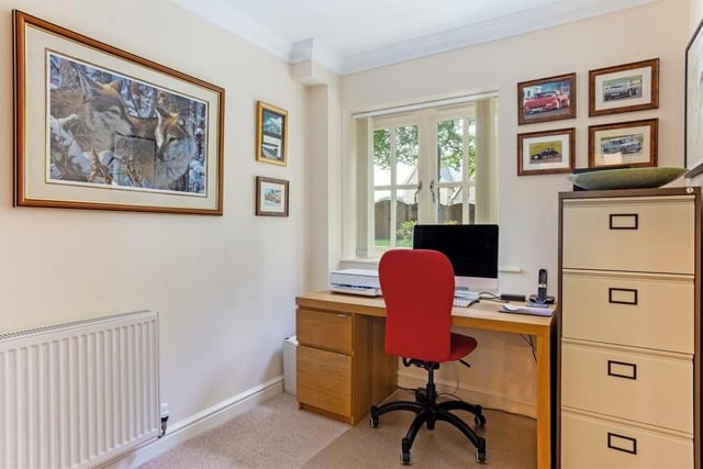 Completing the ground-floor tour at the £650,000-plus property is this versatile study, which could be put to other uses. The floor is carpeted and the window overlooks the back garden.