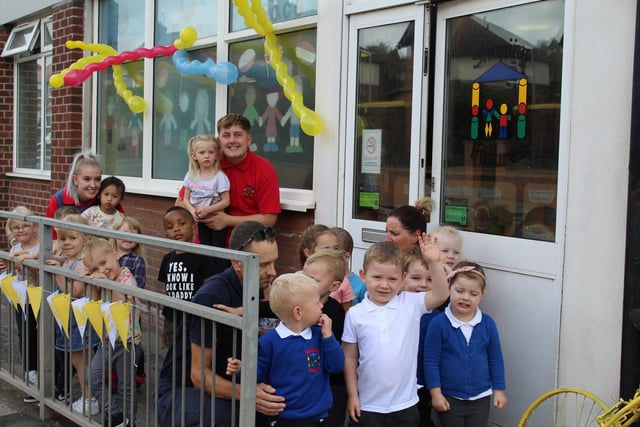 Children from Shaping Futures day nursery on Sherwood Street were all smiles.