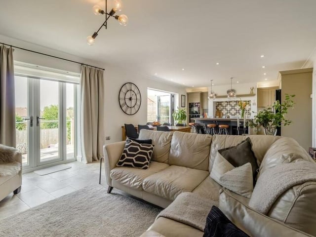 The living area is a bright and comfortable space.