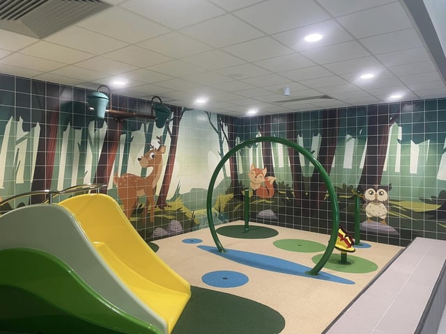 A closer look at the new splash play area.