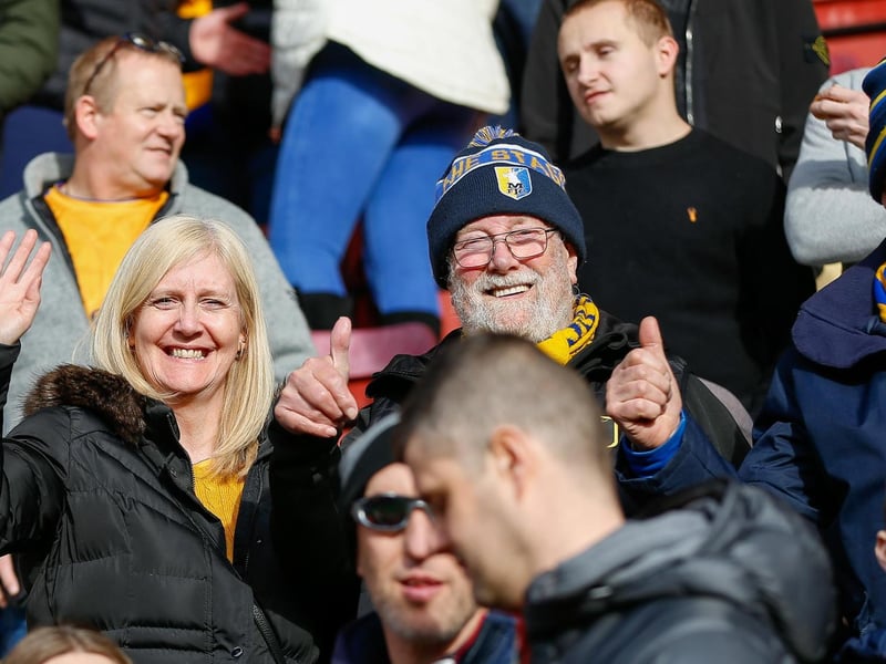 Mansfield Town fans ahead of the 2-0 win at Bradford City.