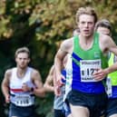 Alex Hampson leads home the Harriers' senior men at Corby.