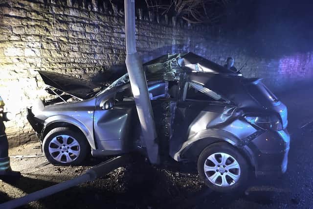The scene of the collision on Chesterfield Road North, Pleasley.