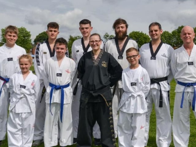 Members of TAGB Tae Kwon-Do at the 2019 Underwood Festival