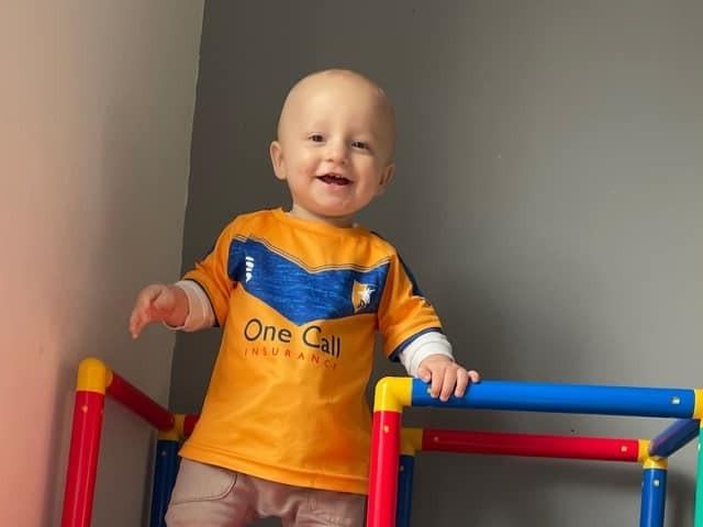 This young fan will hopefully get another Wembley visit in the future.
