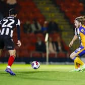Action from Mansfield Town's 2-0 defeat at Grimsby in the Papa John's Trophy match.