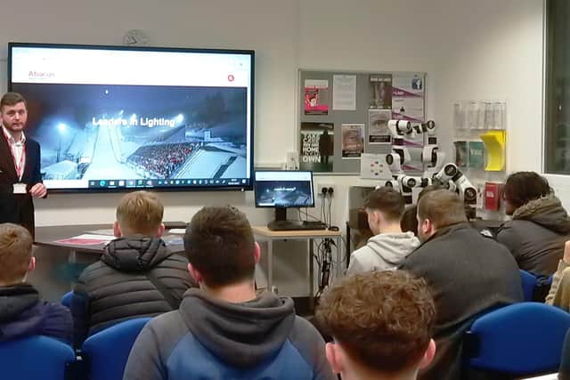 Students at the engineering campus learn more about the job roles at Sutton-in-Ashfield-based Abacus Lighting