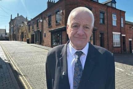 Leader of Broxtowe Borough Council, Milan Radulovic, outside the D.H. Lawrence Museum in Eastwood