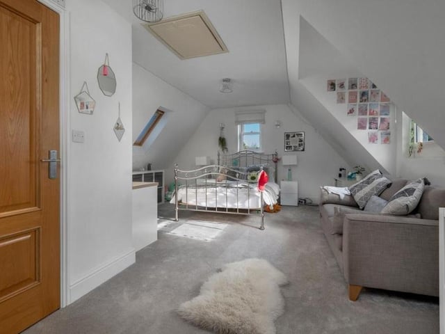 This bedroom has a touch of elegance about it. And the space it offers is remarkable.