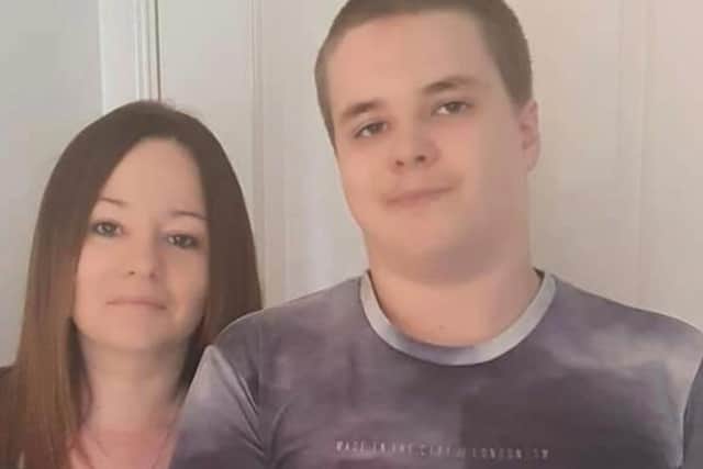 Forest Town mum Sally Hayward and her son Ashley.
