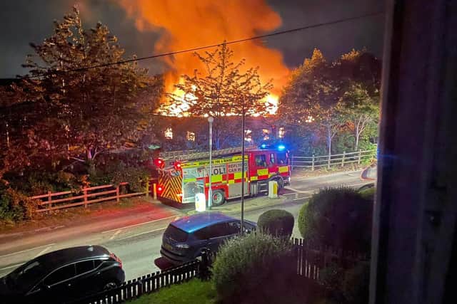 The derelict community centre was captured on fire by a concerned resident on May 24