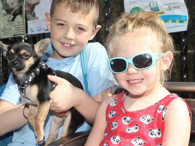 Fun dog show, Callum-Andrew and Kaisie-Jane Cartwright with Thor in 2016