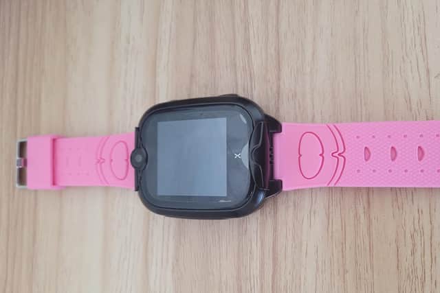 The smartwatch has a 1.4 inch display and the 240 x 240 resolution is good when viewing steps.