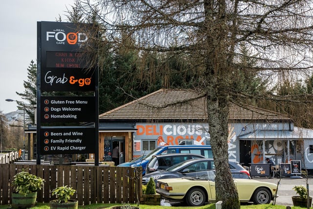 Hungry walkers of the West Highland Way are known to stop off halfway in Tyndrum (on the A82) to visit the award-winning Real Food Café for sustenance.