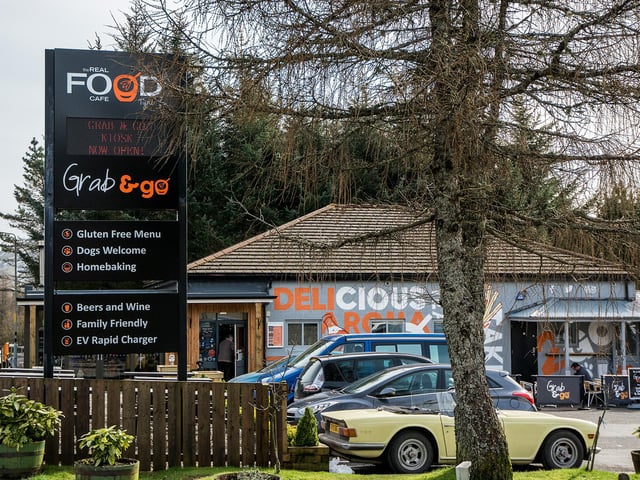Hungry walkers of the West Highland Way are known to stop off halfway in Tyndrum (on the A82) to visit the award-winning Real Food Café for sustenance.