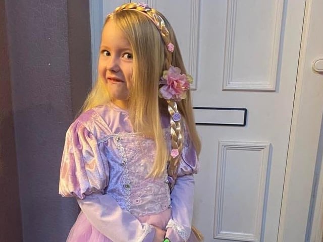 Darcie Leyla aged 5 and as Rapunzel from Mansfield