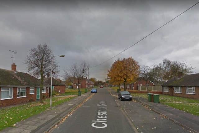 The man was arrested on suspicion of breach of a court order and possession of cannabis following the incident on Chestnut Grove, Mansfield Woodhouse.