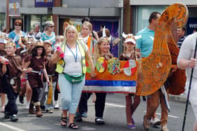 2013: A fabulous shot captured at the Eastwood Schools’ Parade, part of the Arts Festival.