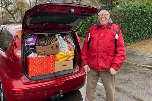 Storehouse Kirkby Foodbank helper John Butler who collects donations from the area