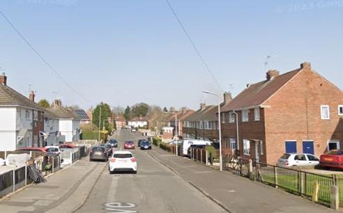 According to figures in June 2026, 9 crimes were reported on or near Elm Avenue, Hucknall. (Picture: Google Earth.)