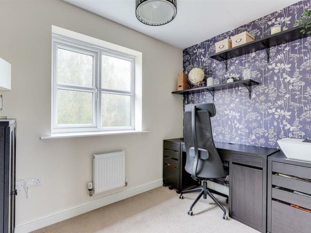 The fourth bedroom, tucked away the rear of the first floor, is the smallest. But it is a useful space that could easily be converted into a home office or study.