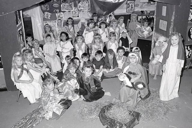 Mansfield Berry Hill Nursery's nativity in 1992.