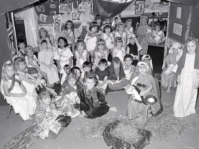 Mansfield Berry Hill Nursery's nativity in 1992.