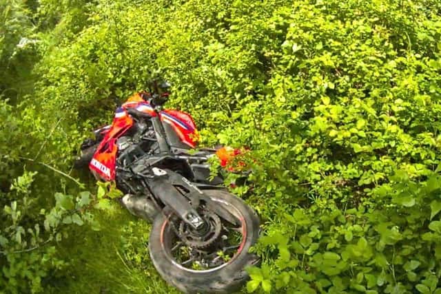 A stolen motorbike was recovered less than half an hour after it was reported missing.