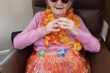 Residents dressed up and took part in Hawaiian-themed activities.