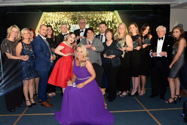 Winners at the 2019 Chad Business Excellence Awards pose with their trophies.