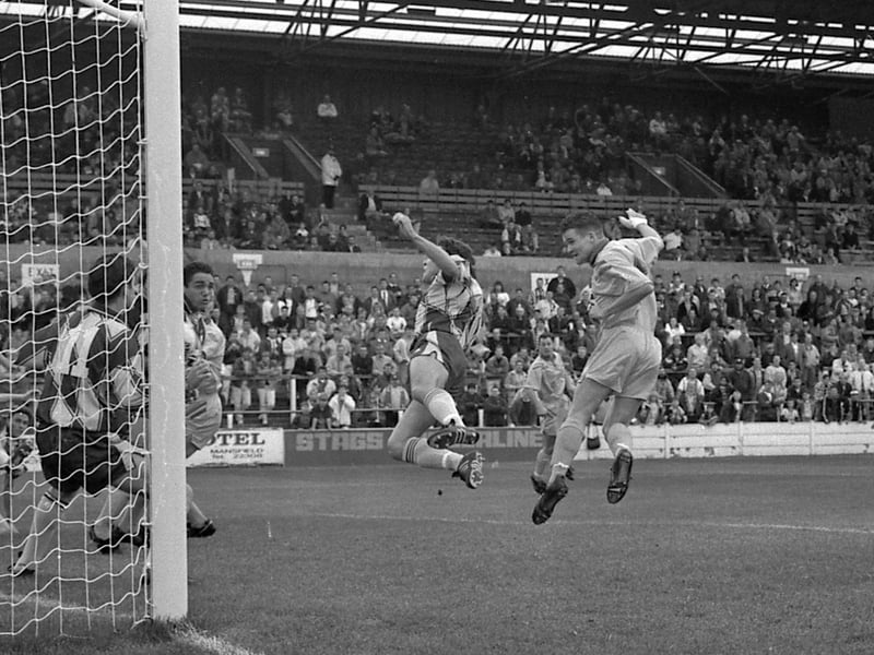 Paul Holland in 1992 against Bradford. How many Stags kits do you have?