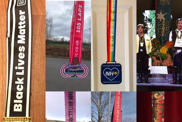 Medals achieved from all seven marathons.