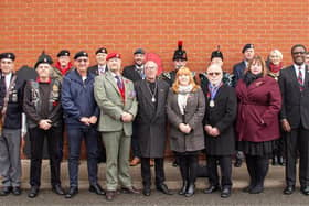 Broxtowe MP Darren Heny (right) joined members of Eastwood RBL for their Poppy Appeal launch. Photo: Submitted