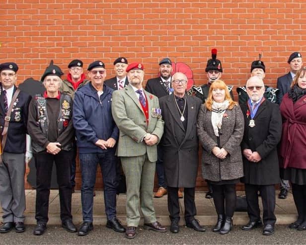 Broxtowe MP Darren Heny (right) joined members of Eastwood RBL for their Poppy Appeal launch. Photo: Submitted