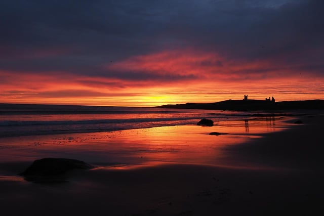 Dawn over Dunstanburgh by Peter Burnham was entered in the seascape section.