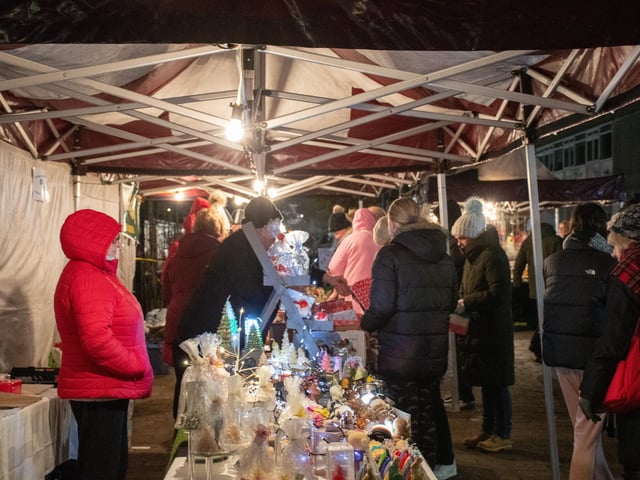 Shoppers went hunting for a unique festive treat at the market stalls