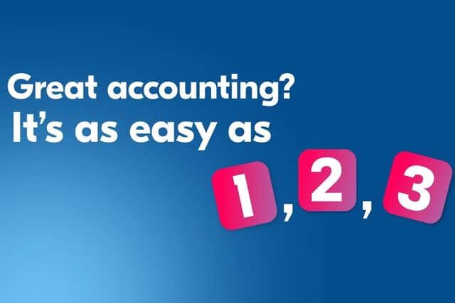 Great accounting, it's as easy as 1, 2, 3.